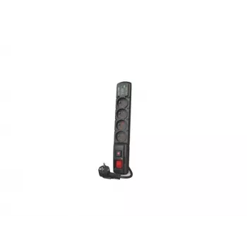 Acar F4 pagarinātājs ar pārsprieguma aizsardzību, 4 ligzdas, USB-A + USB-C PD 3.0, 3 m, melns (W2440)