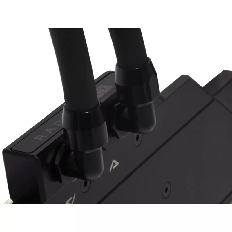 Alphacool HF skrūvējamais savienotājs TPV Metāls - 90° pagriežams 12,7/7,6mm - Melns (17455)