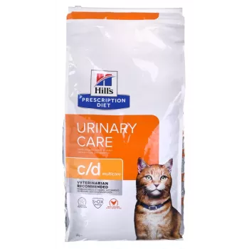 HILL'S PRESCRIPTION DIET Feline c/d Urinary Care Multicare Sausā barība kaķiem ar vistu 8 kg
