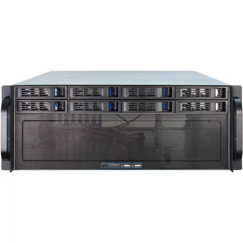 Servera korpuss Inter-Tech 4U-4408 Rack Melns, Sudrabs