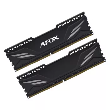 AFOX DDR4 RAM 2×16GB 3200MHz CL16 1.35V Neatmiņas komplekts (32GB, XMP2, Single Rank, Melns)