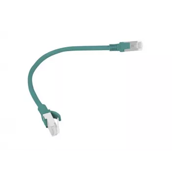 Patch Cord CAT.6 UTP LANBERG PCU6-20CC-0025-G — 0,25 m, RJ-45 tēviņš-tēviņš, CCA, 250 MHz, zaļš, 10 iepakojumā