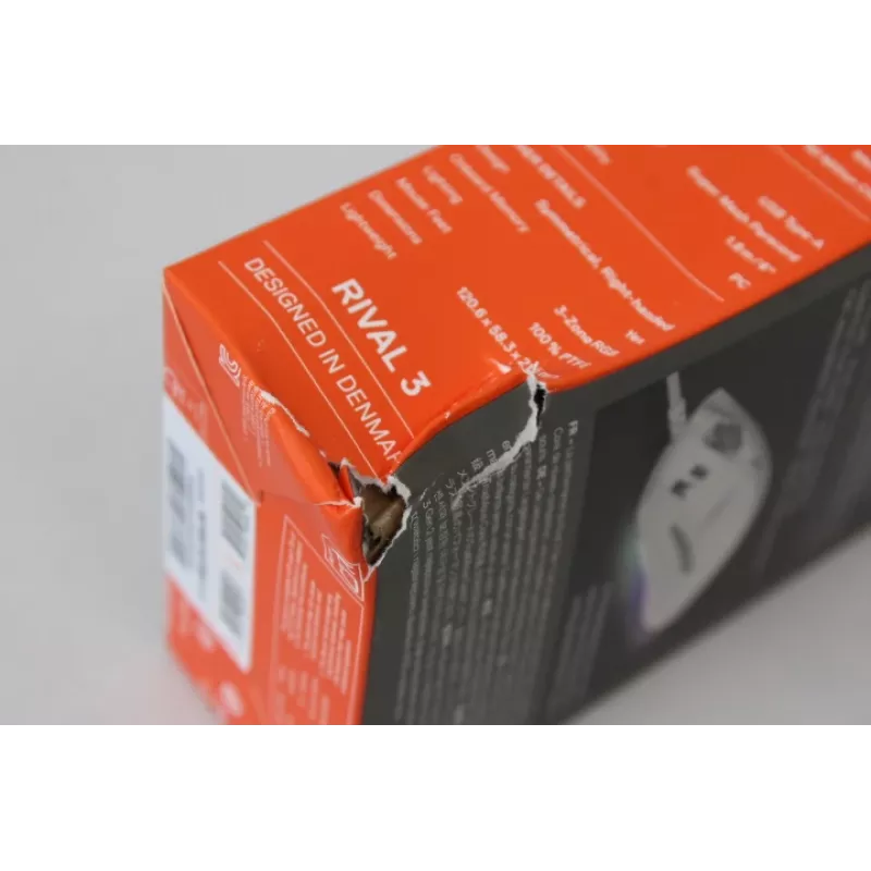 IZPĀRDOŠANA. Steelseries Rival 3 Gen 2 spēļu pele, balta | BOJĀTS IEPAKOJUMS