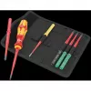 Wera 05006603001 Kraftform Kompakt VDE 7 extra slim 1 Tool Finder skrūvgriežu komplekts, 7 daļas, 817 VDE rokturis uzgaļiem + 6 īpaši tievi VDE asmeņi, IEC 60900, ar jostas somiņu