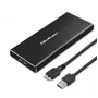 Ārējais M.2 SATA SSD korpuss QOLTEC 51854 USB 3.0 bezinstrumentu