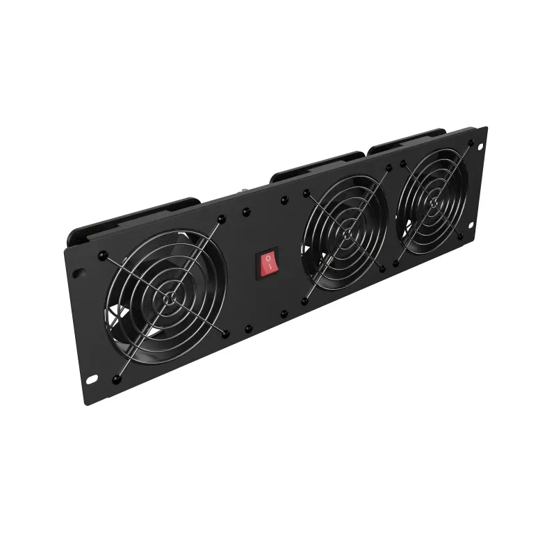 Ventilācijas panelis LANBERG AK-1506-B 19 collu ar 3 ventilatoriem 230V melns