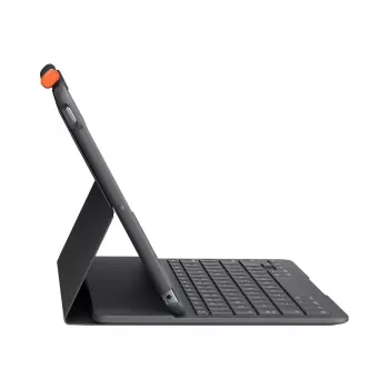 Logitech Slim Folio pelēka Bluetooth QWERTZ Šveices tastatūra iPad