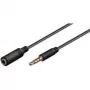 Wentronic Goobay 3,5 mm pagarinātājkabelis, melns, 0,5 m - 3,5 mm spraudnis (4 kontaktu, stereo) > 3,5 mm ligzda (4 kontaktu, stereo) (62476)
