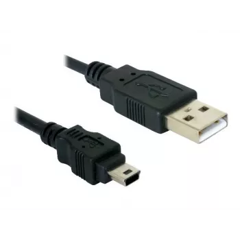 USB kabelis DeLOCK 82252 USB 2.0 1,5m USB A Mini-USB B Melns
