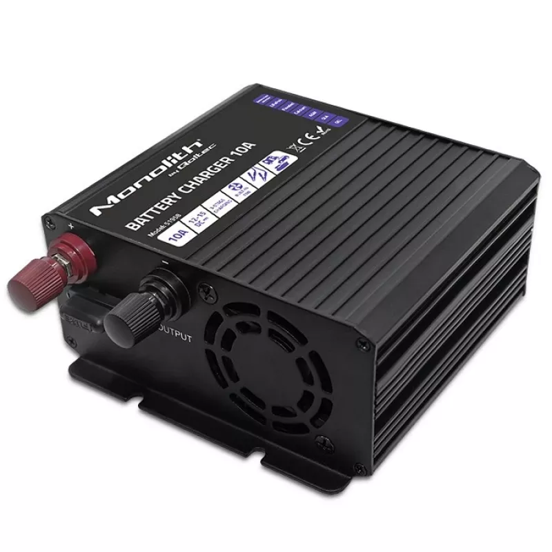 Qoltec Smart Monolith akumulatoru lādētājs LiFePO4 AGM GEL SLA | 10A | 12V