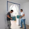 Putekļu barjeras durvis renovācijai XXL, putekļu aizkars 230x135 taisns