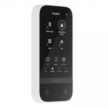 Taustiņpanelis Ajax KeyPad TouchScreen RF Balts, ar baterijām