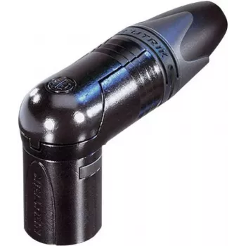 Neutrik NC3MRX-B XLR savienotājs, spraudnis, leņķveida, 3 polu, melns