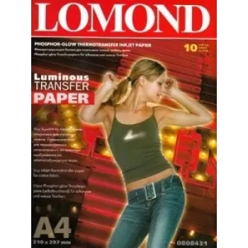 Lomond termopārsūtīšanas tintes papīrs A4, 10 loksnes, Fluorescējošs