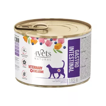4VETS Natural Gastro Intestinal Cat - mitrā kaķu barība - 185 g