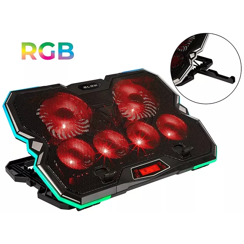 6 FAN VORTEX RGB Laptop Dzesēšanas Paliktnis