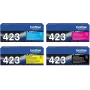Brother Original TN423 Toner 4er Multipack cyan magenta gelb schwarz - Original - Tonereinheit (OPTN423set)