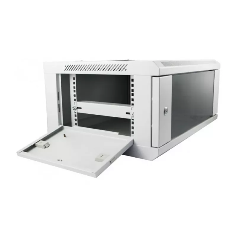 Sienas stiprinājuma skapis ALLNET ALL-SMC6604GRAU 4U, pelēks, 50 kg slodze, atslēgas slēdzene