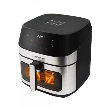 Gaisa fritējs ESPERANZA EKA005, 8 L, 1600 W, skārienvadība, 10 programmas, nerūsējošais tērauds, melns