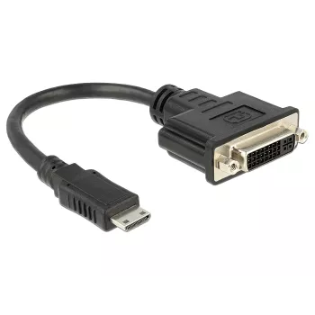 Video kabeļa adapteris DeLOCK 65564 0,2 m HDMI Type C – DVI-D Melns