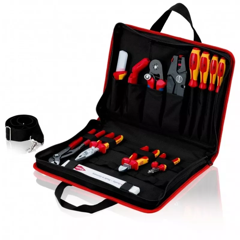 Knipex Instrumentu soma compact Electric - Melna - Sarkana - Poliesters - 8 kabatas - 410 mm - 290 mm - 60 mm (00 21 11)