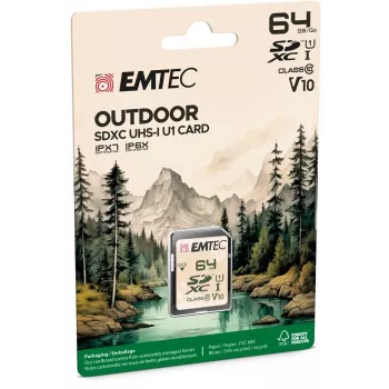 Emtec 64GB UHS-I SDHC V30/V10 Outdoor atmiņas karte
