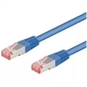 Wentronic Goobay CAT 6 Patch Kabelis, S/FTP (PiMF), Zils, 0.5 m - CCA Vara Pārklājums (95462)