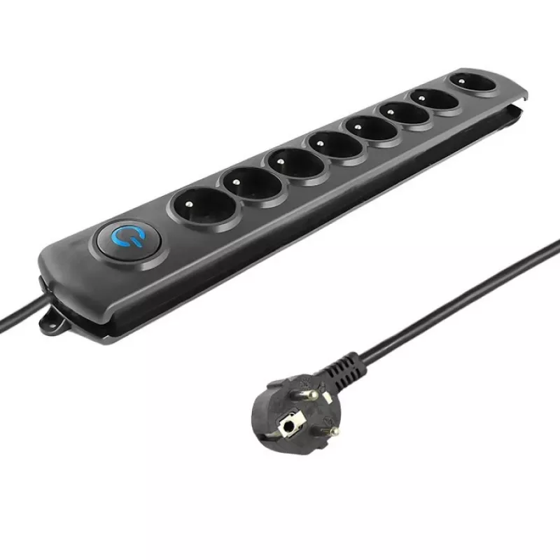 Qoltec 8 kontaktligzdu pārsprieguma aizsargs 3.0m 50114