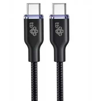 USB-C uz USB-C 60W Glamour kabelis 1.5m melns