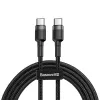 USB kabelis Baseus Cafule 2m USB C melns pelēks