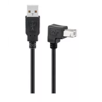 Microconnect USBAB2ANGLED2 USB kabelis USB 2.0 1.8 m USB A USB B Melns