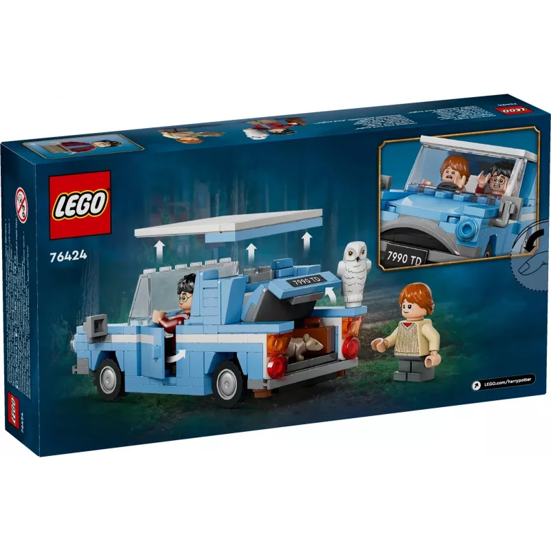 LEGO Harijs Poters Lidojošais Ford Anglia Auto Rotaļlieta Bērniem No 7 Gadiem Ar Ronu Vīzliju un Hedvigu