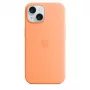 Apple iPhone 15 Silicone Case ar MagSafe - Orange Sorbet