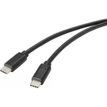 Renkforce RF-4716840 USB kabelis 1 m USB 2.0 USB A USB C Melns (RF-4716840)