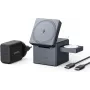 Anker 3-in-1 Cube Y1811G11 lādētājs ar MagSafe, 15 W, melnā krāsā