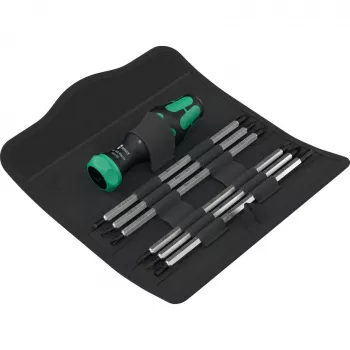 Daudzgalvainais skrūvgriezis Wera Kraftform Kompakt Vario RA 7 daļas 220 mm
