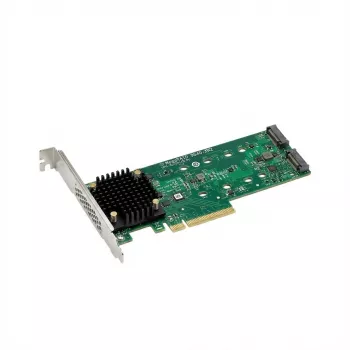 Broadcom MegaRAID 9520-2M2 - Uzglabāšanas kontrolieris (RAID) - 8 porti/kanāli - SATA 6Gb/s / PCIe 4.0 x8 (NVMe) - Low-Profile - RAID 0, 1 - PCIe 4.0 x8 (05-50148-03)