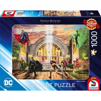 Thomas Kinkade Studios: DC Justice League - Hall Of Justice, Puzle 1000 Gabali
