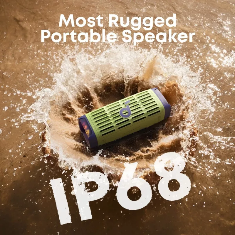Pārnēsājamais skaļrunis Anker Soundcore Boom 3i — 50W, Bluetooth, ūdensizturīgs, zaļš