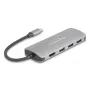 USB-C centrmezgls DELOCK 64323 — USB 3.2 Gen 2 Type-C, HDMI + 2× USB-A + 2× USB-C, 10 Gbit/s, pelēks