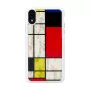 iKins aizsargmaciņš iPhone XR Mondrian White — cieta muguriņa