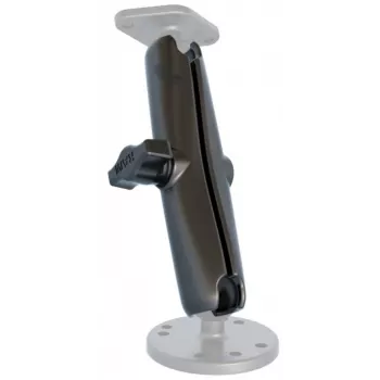 Rokas/ierīces dubultā ligzda RAM Mounts RAM-B-201U-C, alumīnijs, lodveida savienojums 2.54 cm, augstums 152.4 mm, melna