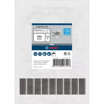 Bosch griešanas segmenti 102 x 450 mm, 1 1/4 inch caurums (modelis 2608601752)