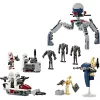 LEGO Star Wars Clone Trooper & Battle Droid Battle Pack ar ātrumvelosipēdu, 4 minifigūrām un 5 figūrām