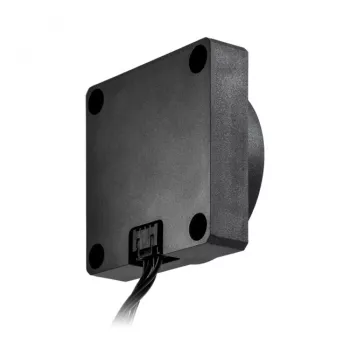 BitsPower K1M — kompakts melns ūdens dzesēšanas sūknis, 8–16V, 0.7A, 8.4W, 62×62×28.1 mm