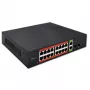 Tīkla slēdzis QOLTEC 52292 — Gigabit Ethernet PoE, 16x RJ45, 2x RJ45 augšupsaite, 2x SFP