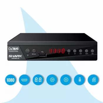 Digitālais TV uztvērējs MANTA DVBT005-SH DVB-T/T2 ar HEVC atbalstu