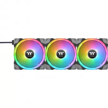 Thermaltake SWAFAN EX12 ARGB 120mm Reversais Lāpstiņu 3-Pak - Melns