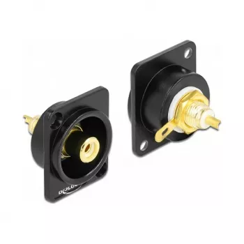 RCA ligzda lodēšanai, paneļa montāža, DeLOCK 86787