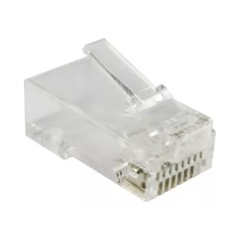 RJ-45 vadu savienotājs Alantec WT118, RJ45 tēviņš, taisns, Cat5e, U/UTP (UTP), caurspīdīgi balts, iepakojumā 100 gab.